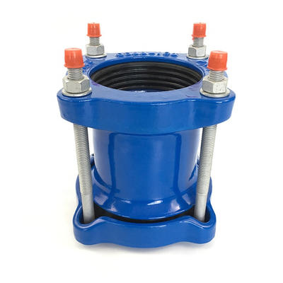 Pipe Joint Blue Epoxy Coated Ductile Iron Wide Range Universal Coupling - Image 3